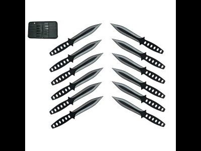 6″ PhantomBlade Throwing Knife Set – 12PCS (Black)